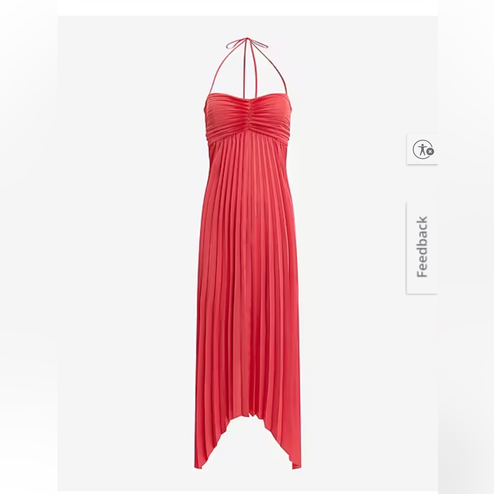 Express Coral Halter Maxi Dress